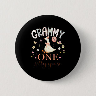 Chapa Redonda De 5 Cm Grammy Mínimo Uno Silly Goose 1º