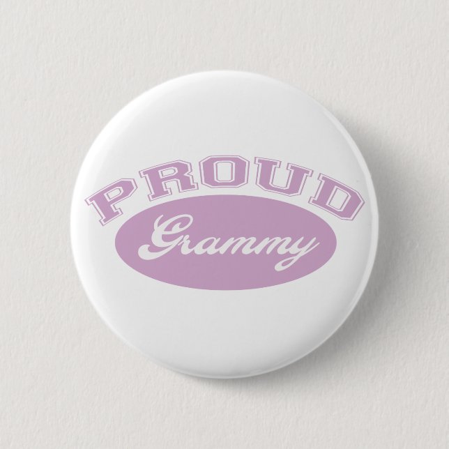 Chapa Redonda De 5 Cm Grammy orgulloso (Anverso)