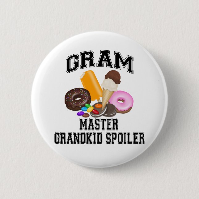 Chapa Redonda De 5 Cm Gramo del alerón del Grandkid (Anverso)