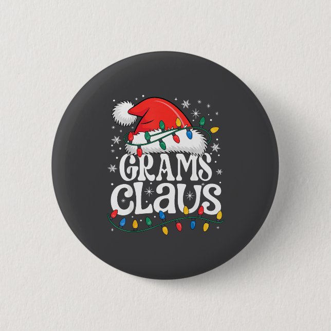 Chapa Redonda De 5 Cm Grams Claus Funny Xmas Christmas Grandma Holiday S (Anverso)
