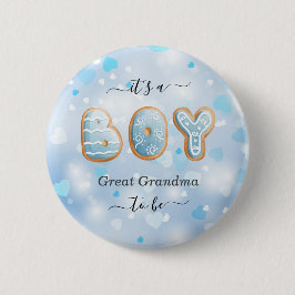 Chapa Redonda De 5 Cm Gran Abuela para ser Baby Shower azul
