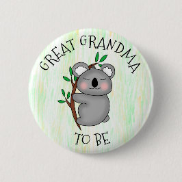 Chapa Redonda De 5 Cm Gran Abuela para ser | Baby Shower temático Koala