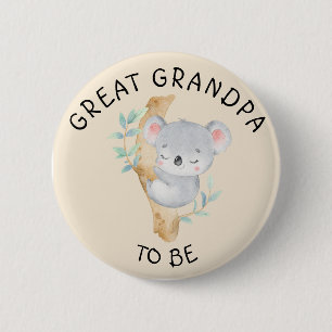 Chapa Redonda De 5 Cm Gran Abuelo para ser Baby Shower temático Koala