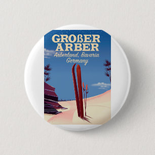 Chapa Redonda De 5 Cm Gran Arber, Arberland, esquí bávaro alemán