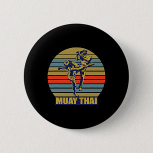 Chapa Redonda De 5 Cm Gran artista marcial de kickboxing de Muay Thai Ta