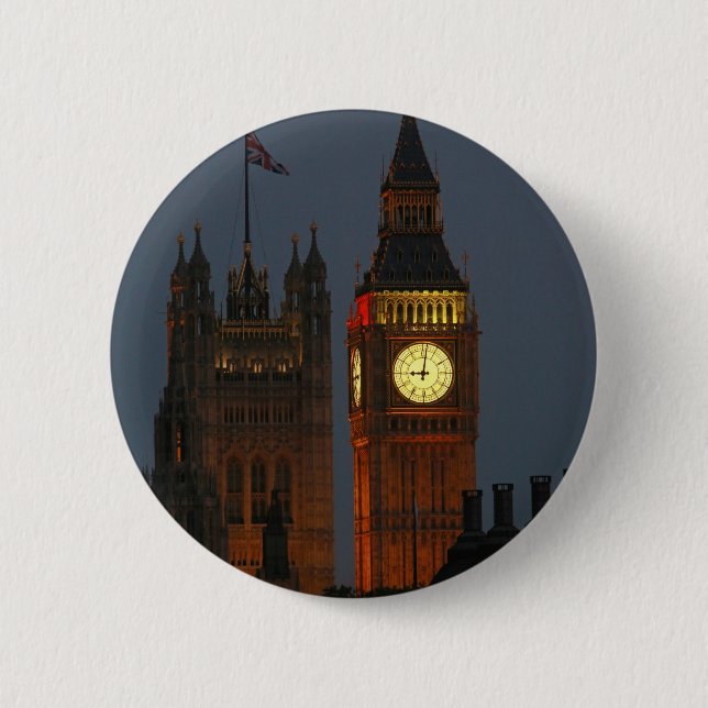 Chapa Redonda De 5 Cm Gran Ben-Londres-Inglaterra (Anverso)
