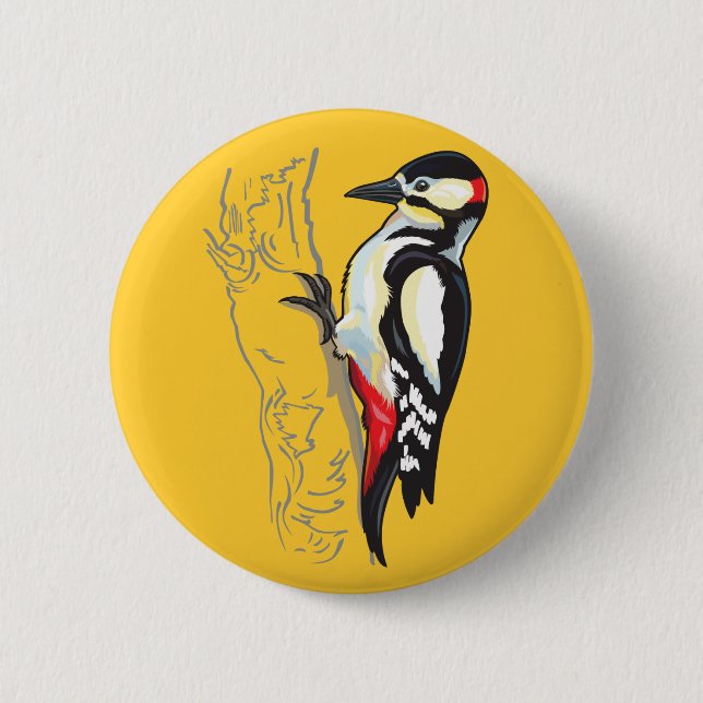 Chapa Redonda De 5 Cm gran carpintero (Anverso)