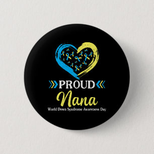 Chapa Redonda De 5 Cm Gran Corazón Orgullosa Nana Abuela Mundo Abajo Sín