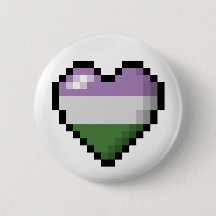 Gran diseño del corazón del Pixel en la bandera de