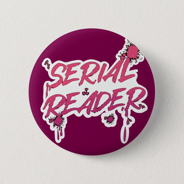 Chapa Redonda De 5 Cm Gran energía de libro, lector de serie (Anverso)