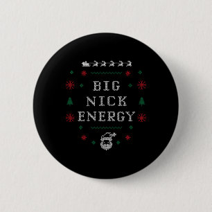 Chapa Redonda De 5 Cm Gran Energía Nick Divertido Xmas Navidad Festejo H