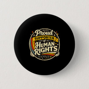 Chapa Redonda De 5 Cm Gran fan de los derechos humanos - camiseta arcoír