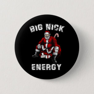 Chapa Redonda De 5 Cm Gran Nick Energy Fun Santa Navidades