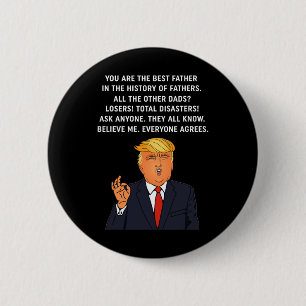 Chapa Redonda De 5 Cm Gran papá gracioso Donald Trump Padres Día Regalo