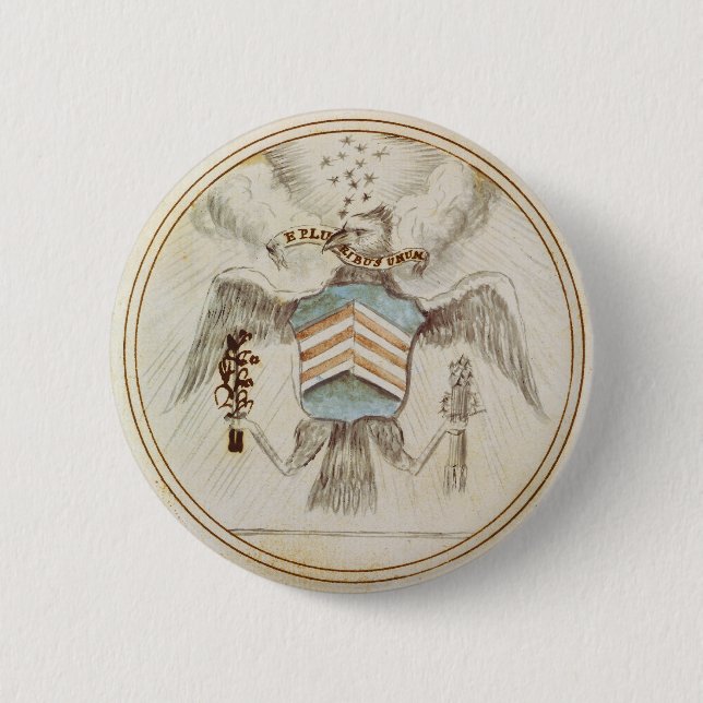 Chapa Redonda De 5 Cm Gran sello del diseño original de los Estados (Anverso)