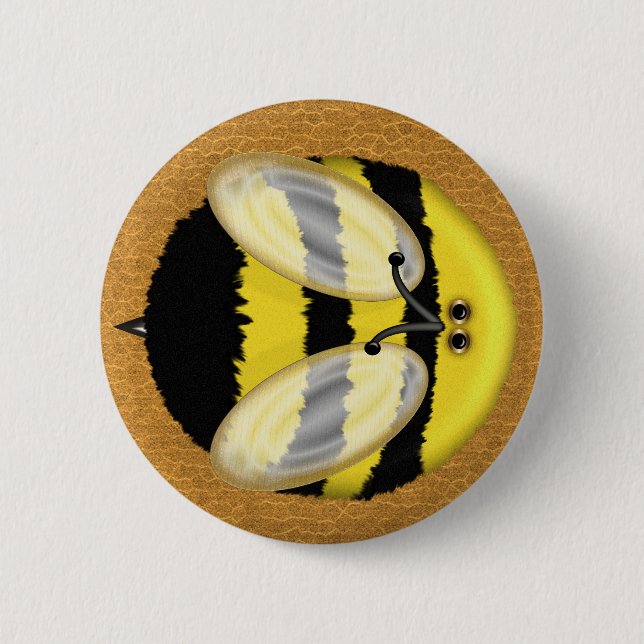 Chapa Redonda De 5 Cm Grande manosee la abeja (Anverso)
