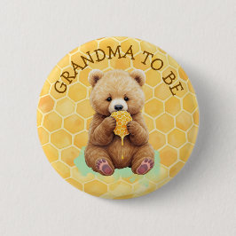 Chapa Redonda De 5 Cm Grandma to Be | Bear themed Boy's Baby Shower