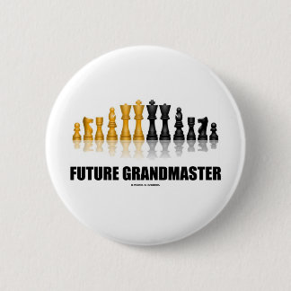 Chapa Redonda De 5 Cm Grandmaster futuro (juego de ajedrez)