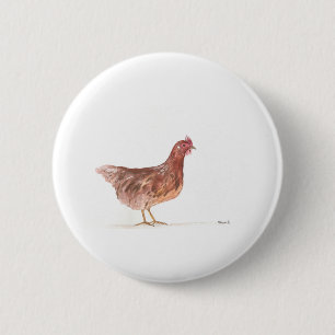 Chapa Redonda De 5 Cm Granja acuática de gallinas Regalo de abuela Ave d