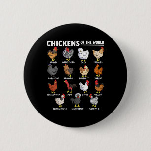 Chapa Redonda De 5 Cm Granja de pollos del mundo Educación para amantes 