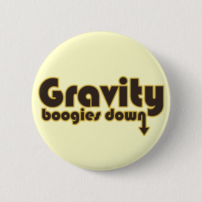 Chapa Redonda De 5 Cm Gravity Boices Down (Anverso)