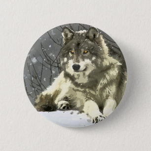 Chapa Redonda De 5 Cm Gray Wolf