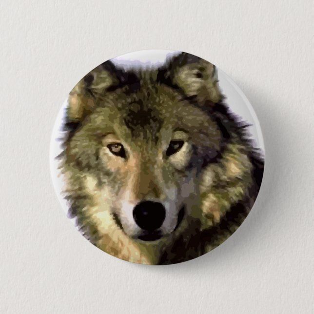 Chapa Redonda De 5 Cm Gray Wolf (Anverso)