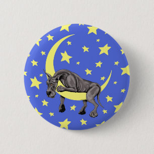 Chapa Redonda De 5 Cm Great Dane Black Twinkle - Personalizado