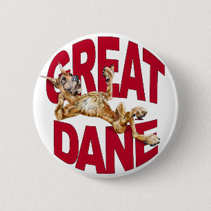 Chapa Redonda De 5 Cm Great Dane Laid Back Brindle