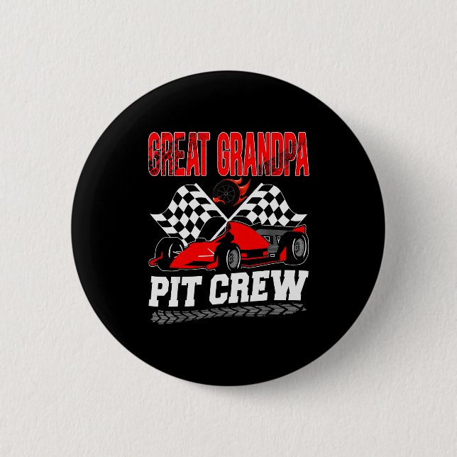 Chapa Redonda De 5 Cm Great Grandpa T Crew Racing Family Race Car Birthd (Anverso)