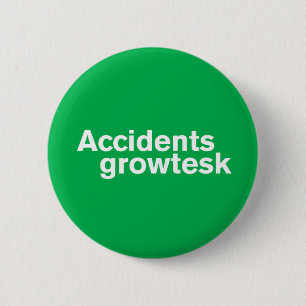 Chapa Redonda De 5 Cm Green Akzidenz Grotesk
