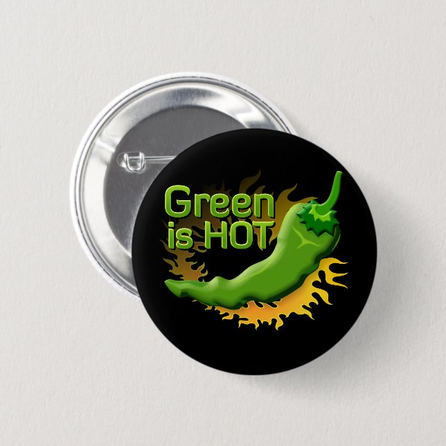 Chapa Redonda De 5 Cm Green es HOT (Anverso y reverso)