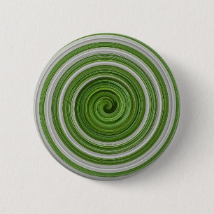 Chapa Redonda De 5 Cm Green-white spiralpattern