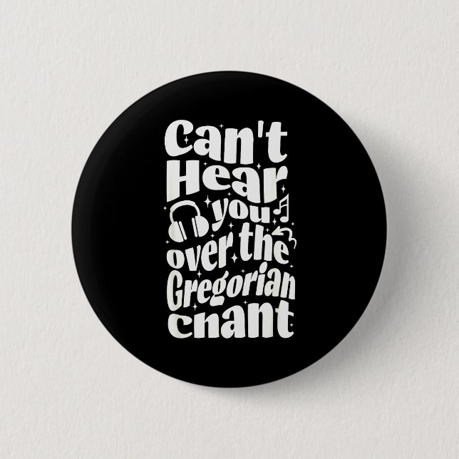 Chapa Redonda De 5 Cm Gregorian Chant Funny Catholic Traditional Latin M (Anverso)