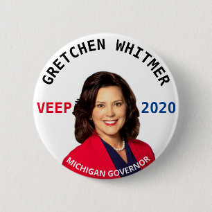 Chapa Redonda De 5 Cm Gretchen Whitmer para vicepresidente 2020