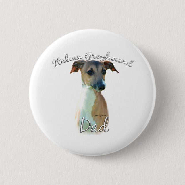 Chapa Redonda De 5 Cm Greyhound Dad (Anverso)