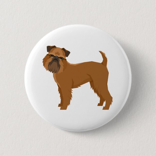 Chapa Redonda De 5 Cm Griffon Bruxellois (Anverso)