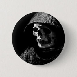 Chapa Redonda De 5 Cm Grim Reaper Skull