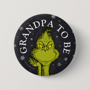 Chapa Redonda De 5 Cm Grinch Chalkboard Baby Shower   Abuelo