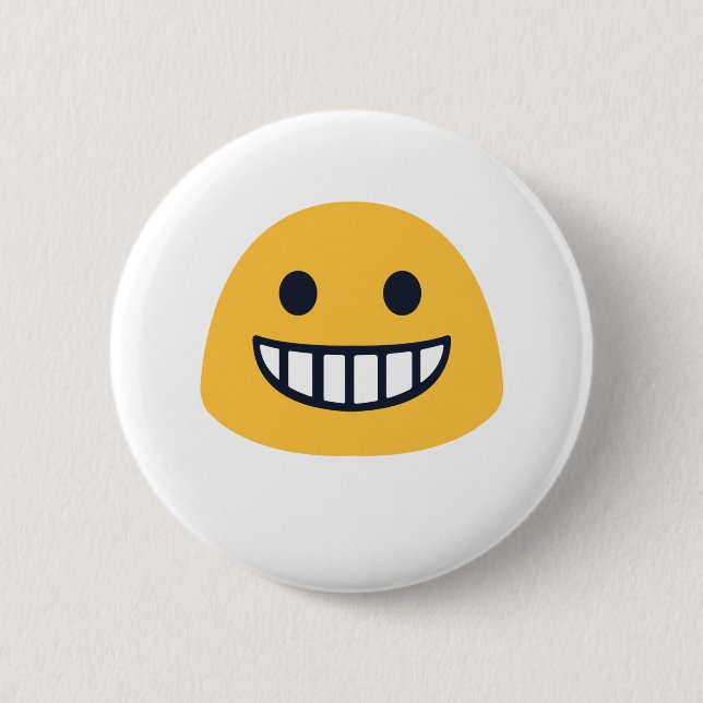 Chapa Redonda De 5 Cm Grinning Emoji (Anverso)