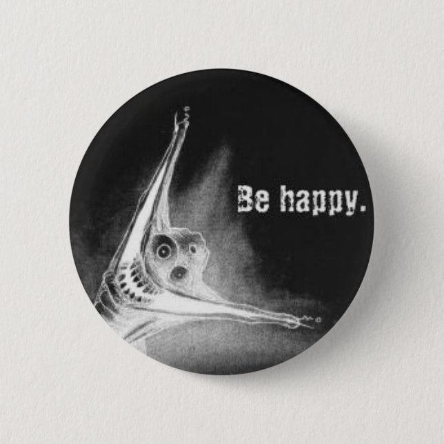 Chapa Redonda De 5 Cm Grinsen invertido (Anverso)