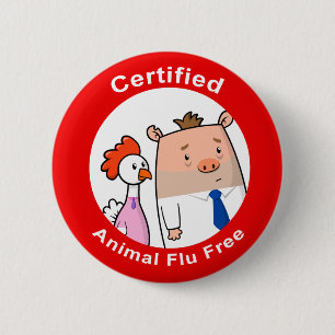 Chapa Redonda De 5 Cm Gripe animal certificada libremente
