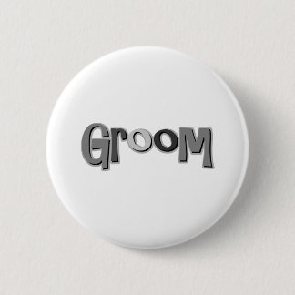 Chapa Redonda De 5 Cm Gris del novio