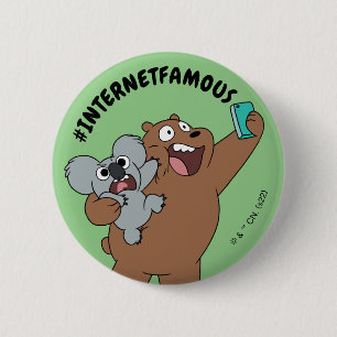 Chapa Redonda De 5 Cm Grizz y Nom Nom - #InternetFamous