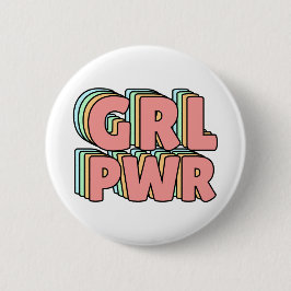 Chapa Redonda De 5 Cm GRL PWR Pastel