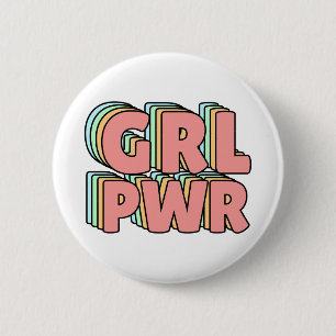 Chapa Redonda De 5 Cm GRL PWR Pastel