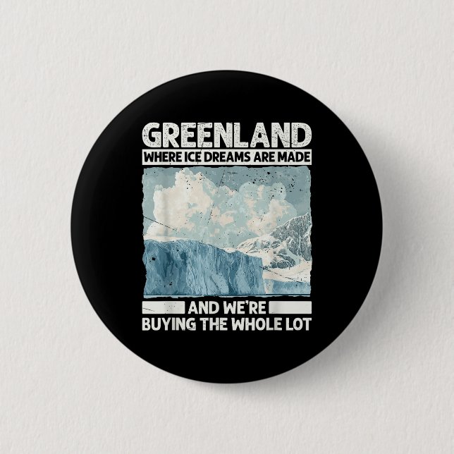 Chapa Redonda De 5 Cm Groenlandia Con Sueños De Hielo Para La Divertida  (Anverso)