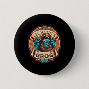 Chapa Redonda De 5 Cm Grog de Lechuckss - Cerveza Artesanal - Monkey Isl