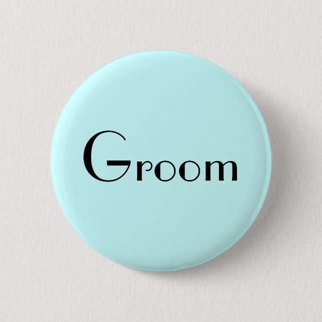 Chapa Redonda De 5 Cm Groom (Anverso)