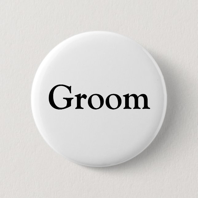 Chapa Redonda De 5 Cm Groom (Anverso)